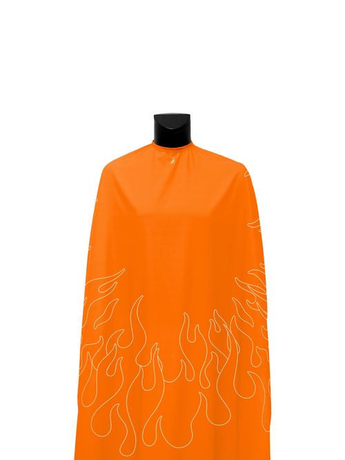 Orange/Sail Outline Flames PRO Cape, view 2