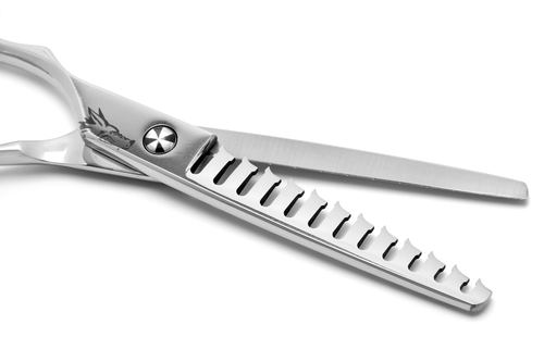 Polished 440c Classic 6-inch 12-Tooth Texturizer (Left-Handed), view 3