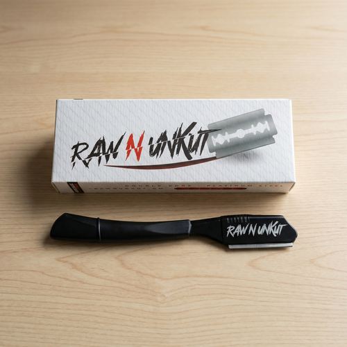 RAW N UNKUT Razor Holder + 100 Blades Combo DEAL