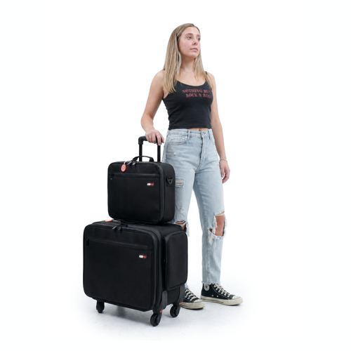 Roller Duo Mobile Workstation with Deep Storage & Extending Tray System - OG Black, view 3