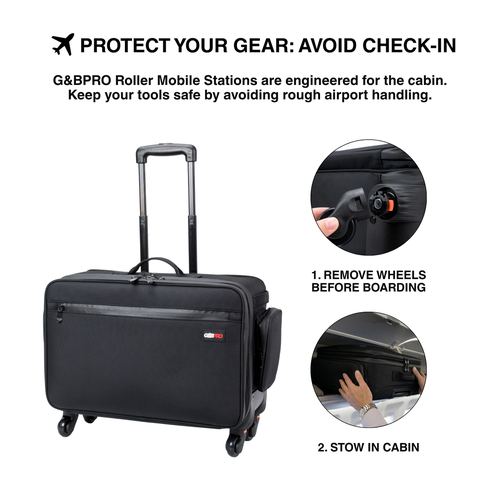 Rover Mobile Workstation with Extending Tray System - OG Black, view 2