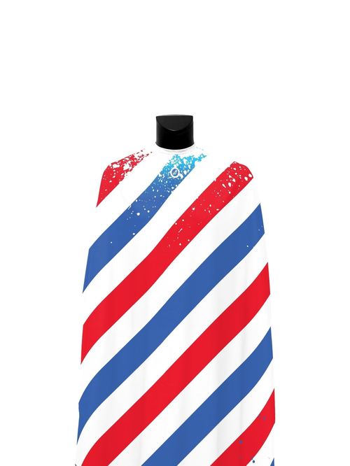 Royal Blue XL Pole Stripe PRO Cape, view 2