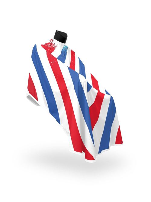 Royal Blue XL Pole Stripe PRO Cape, view 4