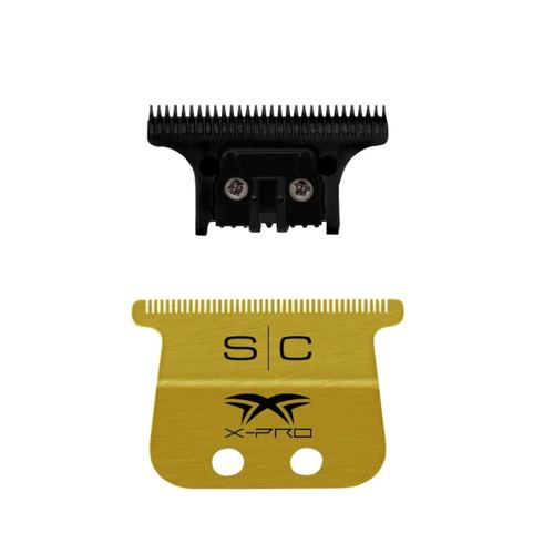StyleCraft Fixed Gold Titanium X-Pro Wide Replacement Trimmer Blade w/ Black Diamond DLC The One Cutter Set SC523GB, view 2