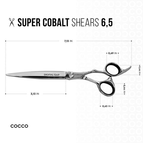 Super Cobalt Blunt and Including 6" 29 Tooth Thinning Shear Set - Select Size, view 6