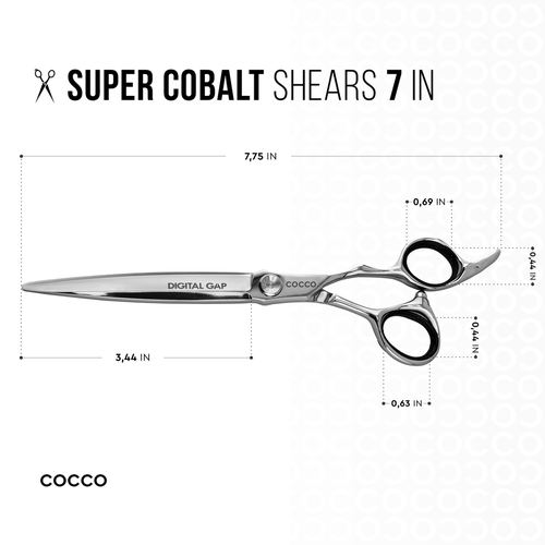 Super Cobalt Blunt and Including 6" 29 Tooth Thinning Shear Set - Select Size, view 7