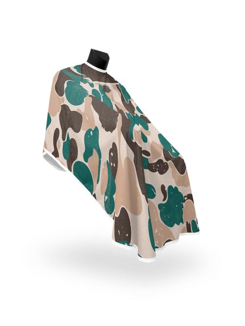 Teal Ash Distressed Camo PRO Cape, view 4