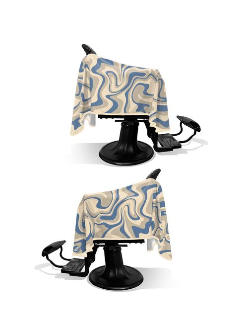 Tidal Blue Wavy PRO Cape, view 3