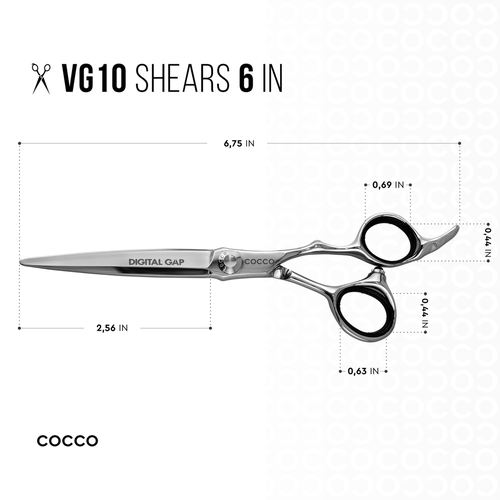 VG10 Blunt and Including 6" 29 Tooth Thinning Shear Set - Select Size, view 5