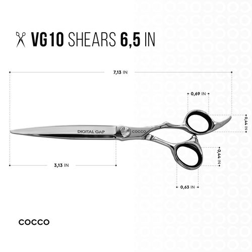 VG10 Blunt and Including 6" 29 Tooth Thinning Shear Set - Select Size, view 6