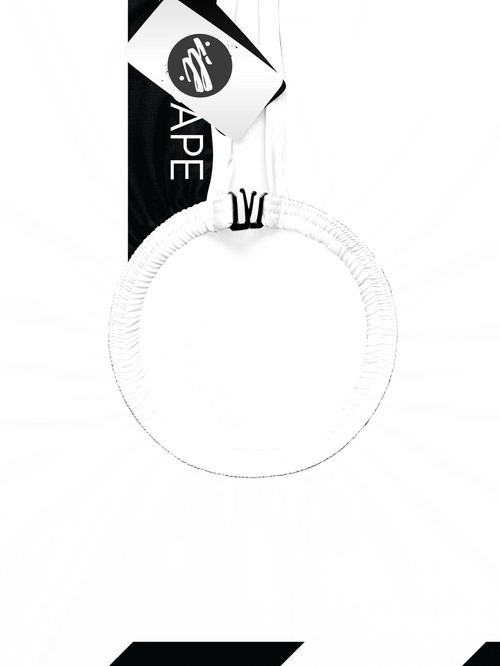 White Half Stripe PRO Cape, view 5