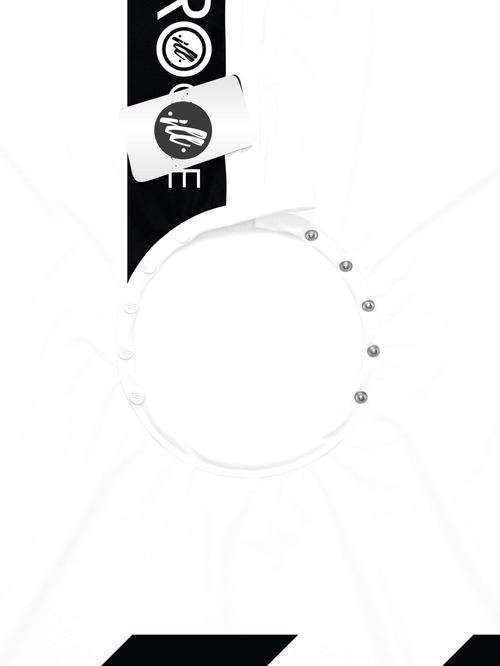 White Half Stripe PRO Cape, view 6