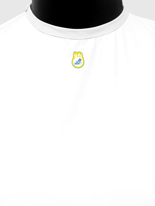 White Vintage Flames PRO Cape, view 3