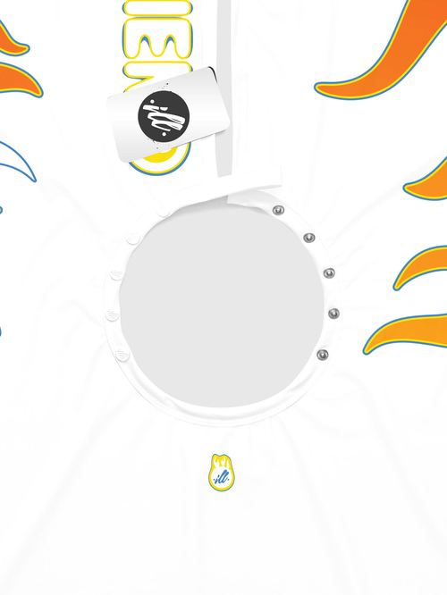 White Vintage Flames PRO Cape, view 6